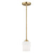 Generation Lighting. - 6102801-848 - One Light Mini-Pendant - Windom - Satin Brass