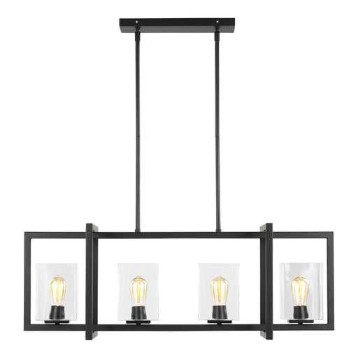 Generation Lighting. - 6641504-112 - Four Light Island Pendant - Mitte - Midnight Black