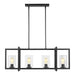 Generation Lighting. - 6641504-112 - Four Light Island Pendant - Mitte - Midnight Black