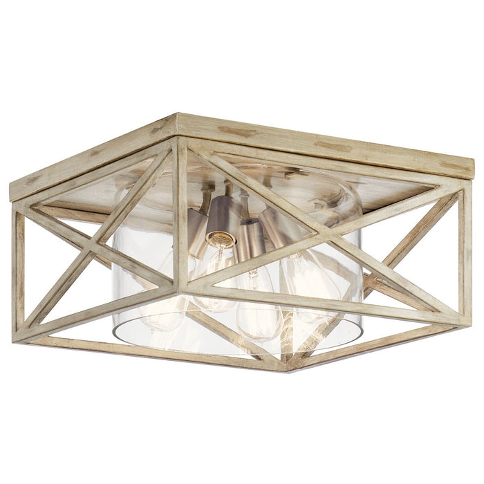 Kichler - 44084DAW - Four Light Flush Mount - Moorgate - Distressed Antique White