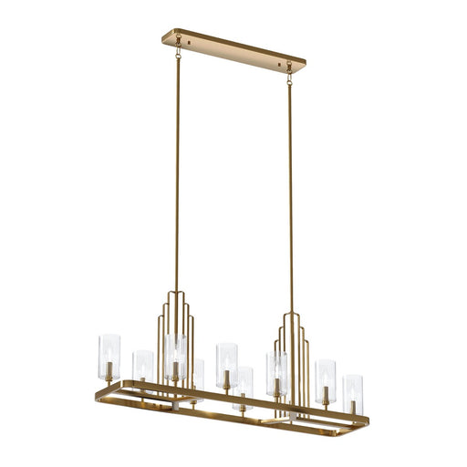 Kichler - 52413BNB - Ten Light Linear Chandelier - Kimrose - Brushed Natural Brass