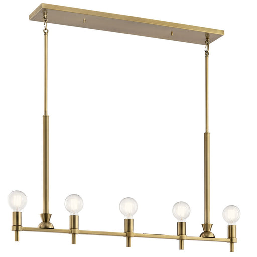 Kichler - 52425BNB - Five Light Linear Chandelier - Torvee - Brushed Natural Brass