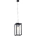 Kichler - 59064BSL - One Light Outdoor Pendant - Mercer - Black with Silver Highlights