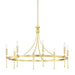 Hudson Valley - 4338-AGB - Eight Light Chandelier - Gates - Aged Brass