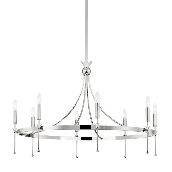 Hudson Valley - 4338-PN - Eight Light Chandelier - Gates - Polished Nickel