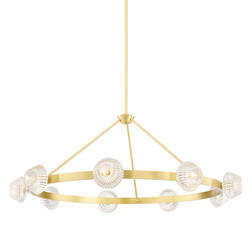 Hudson Valley - 6150-AGB - Nine Light Chandelier - Barclay - Aged Brass