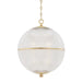 Hudson Valley - MDS801-AGB - One Light Pendant - Sphere No. 3 - Aged Brass