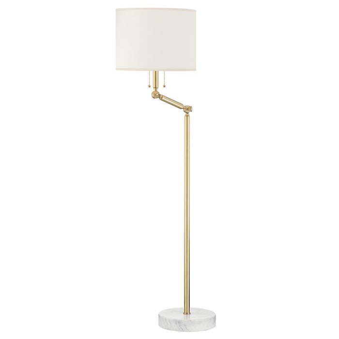 Hudson Valley - MDSL151-AGB - Two Light Floor Lamp - Essex - Aged Brass