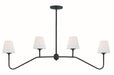 Crystorama - KEE-A3004-BF - Four Light Chandelier - Keenan - Black Forged