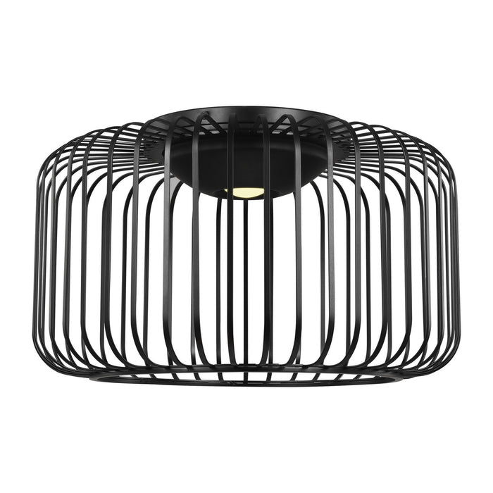 Visual Comfort Modern - 700FMKAI15B-LED930 - LED Flush Mount - Kai - Nightshade Black