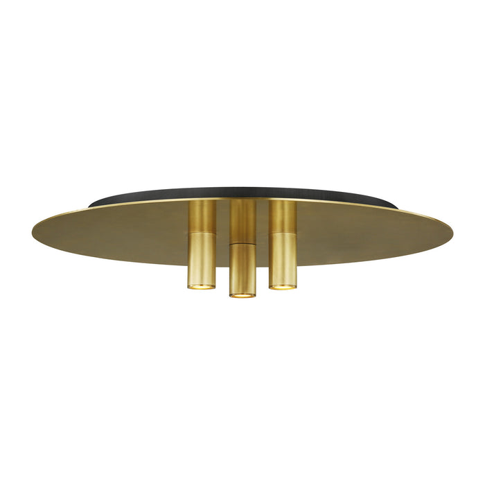 Visual Comfort Modern - 700FMPNT16NB-LED930 - LED Flush Mount - Ponte - Natural Brass