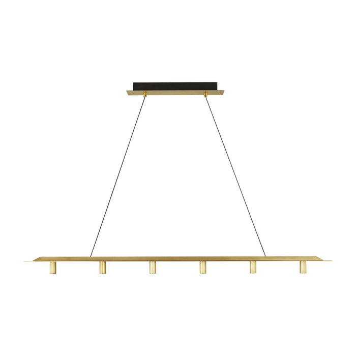 Visual Comfort Modern - 700LSPNT50NB-LED930 - LED Linear Suspension - Ponte - Natural Brass