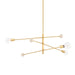 Mitzi - H491803-AGB - Three Light Chandelier - Slater - Aged Brass