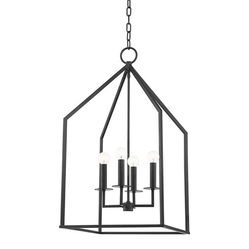 Mitzi - H514704L-AI - Four Light Pendant - Lena - Aged Iron