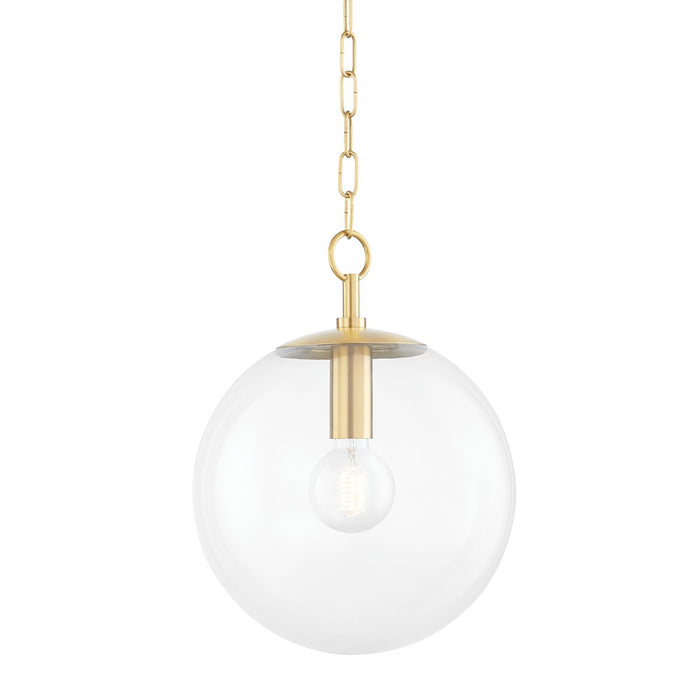 Mitzi - H609701S-AGB - One Light Pendant - Juliana - Aged Brass