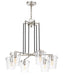 Varaluz - 351C06BLPN - Six Light Chandelier - Arlo - Black/Polished Nickel