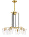 Varaluz - 351C06BLSB - Six Light Chandelier - Arlo - Black/Satin Brass