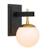 Varaluz - 352B01BLSB - One Light Bath - Allie - Black/Satin Brass