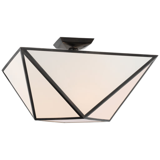 Visual Comfort Signature - JN 4241BZ-WG - LED Semi-Flush Mount - Lorino - Bronze