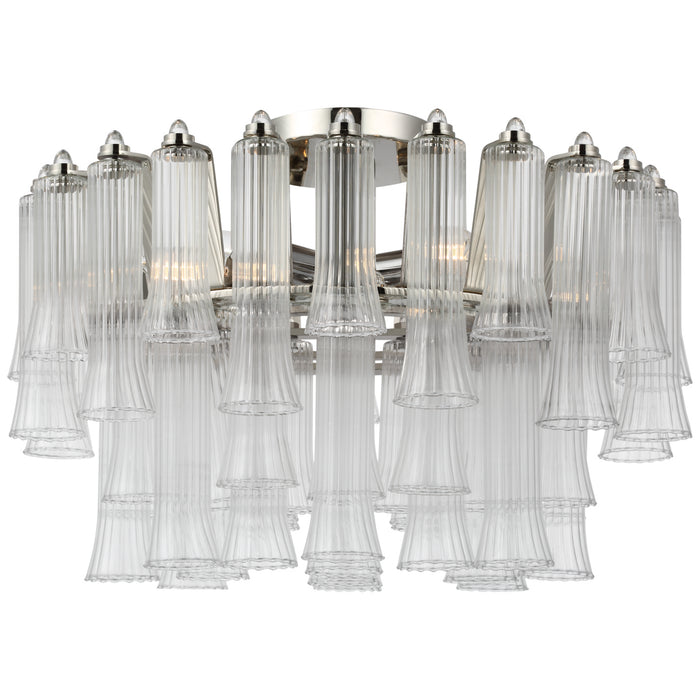 Visual Comfort Signature - JN 4250PN-CG - LED Semi-Flush Mount - Lorelei - Polished Nickel