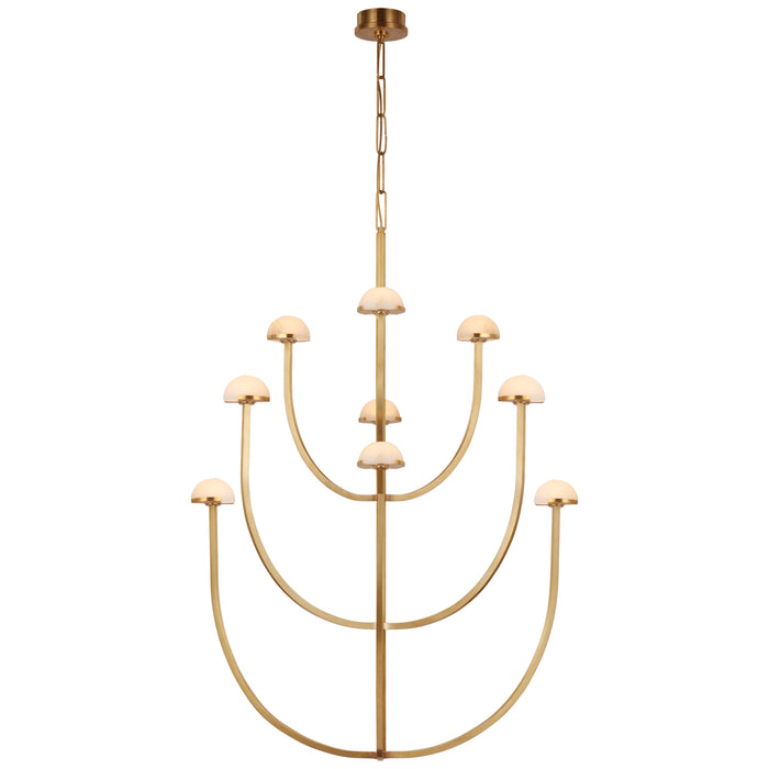 Visual Comfort Signature - KW 5622AB-ALB - LED Chandelier - Pedra - Antique-Burnished Brass