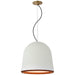 Visual Comfort Signature - S 5127PW - LED Pendant - Murphy - Plaster White and Dark Teak