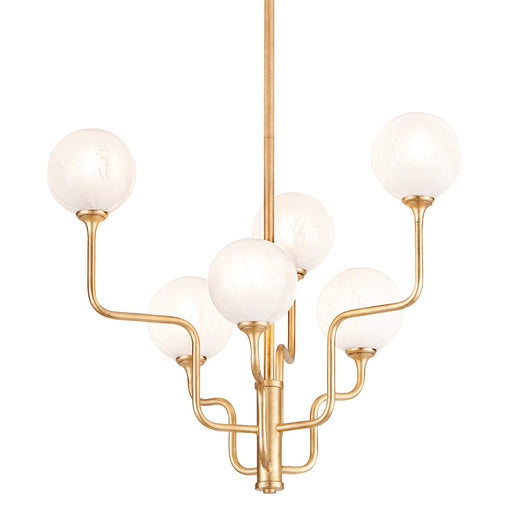 Corbett Lighting - 332-28-VGL - Six Light Chandelier - Onyx - Vintage Gold Leaf