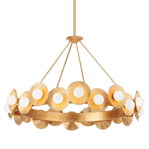 Corbett Lighting - 333-45-VGL - 22 Light Chandelier - Emerald - Vintage Gold Leaf