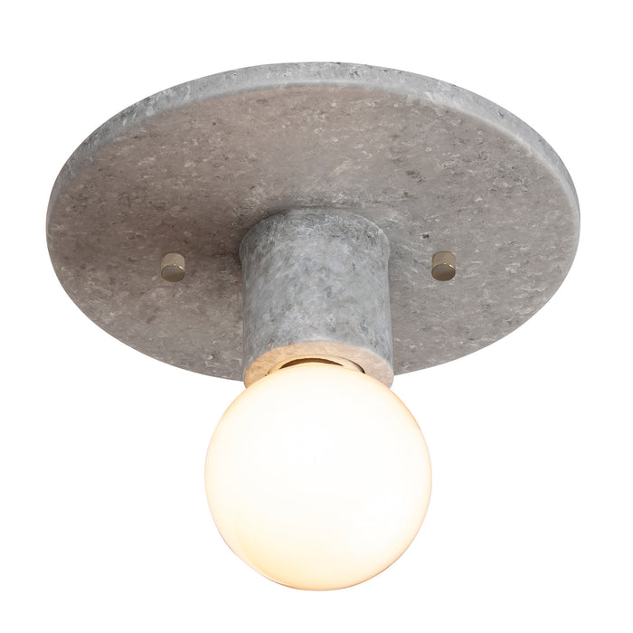 Justice Designs - CER-6275-CONC - One Light Flush-Mount - Radiance Collection - Concrete