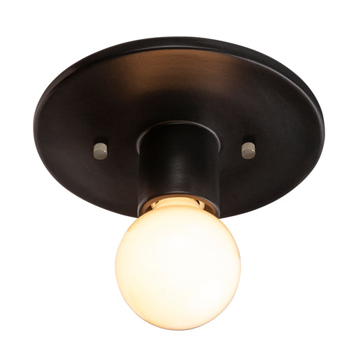 Justice Designs - CER-6275-CRB - One Light Flush-Mount - Radiance Collection - Carbon - Matte Black