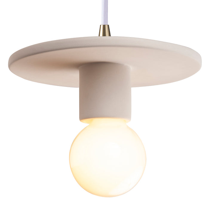 Justice Designs - CER-6320-BIS-ABRS-WTCD - One Light Pendant - Radiance - Bisque