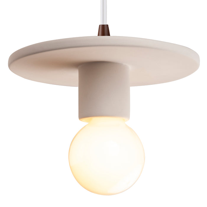 Justice Designs - CER-6320-BIS-DBRZ-WTCD - One Light Pendant - Radiance - Bisque