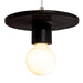 Justice Designs - CER-6320-BLK-ABRS-WTCD - One Light Pendant - Radiance - Gloss Black