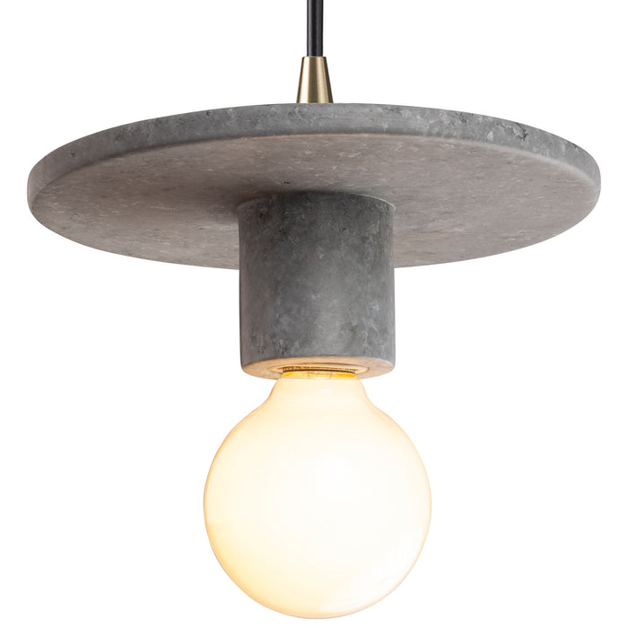 Justice Designs - CER-6320-CONC-ABRS-BKCD - One Light Pendant - Radiance - Concrete