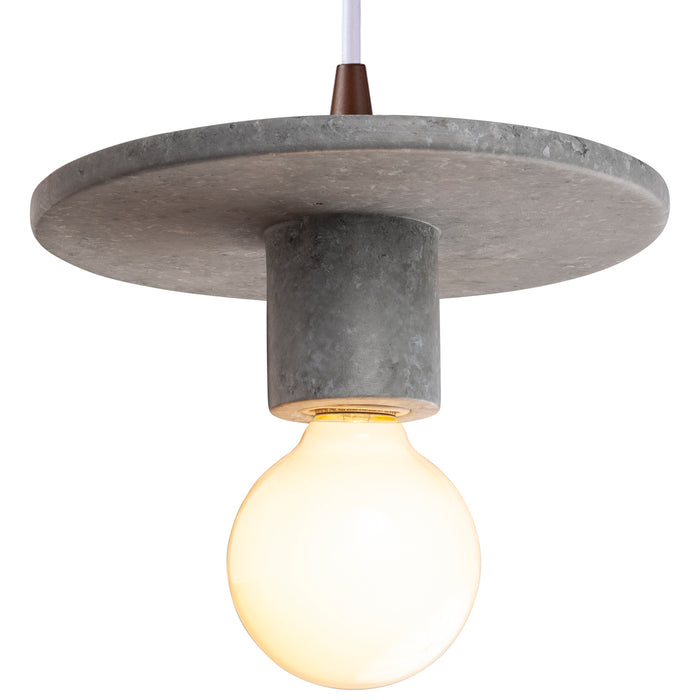 Justice Designs - CER-6320-CONC-DBRZ-WTCD - One Light Pendant - Radiance - Concrete