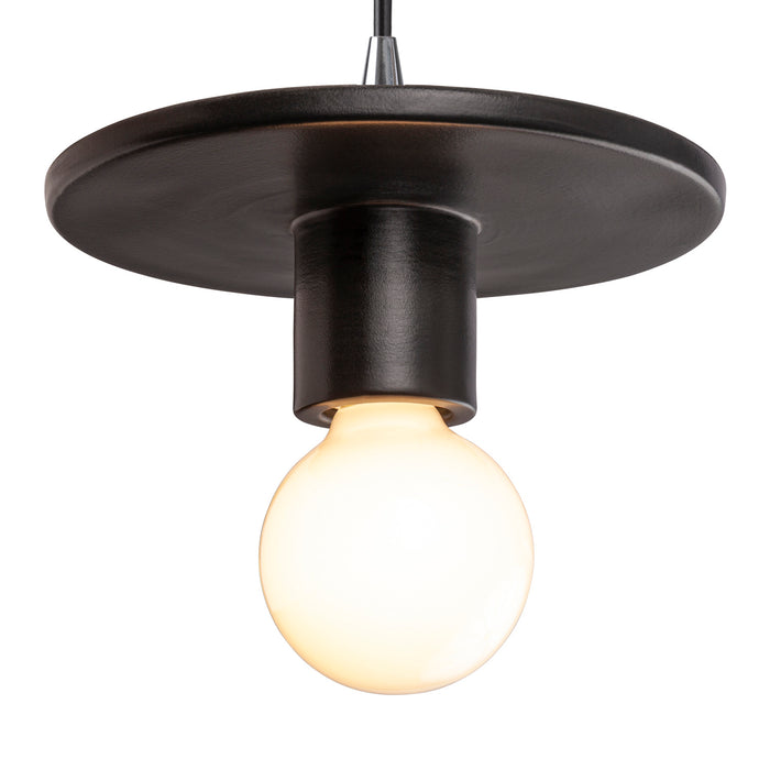 Justice Designs - CER-6320-CRB-CROM-BKCD - One Light Pendant - Radiance - Carbon - Matte Black