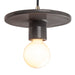 Justice Designs - CER-6320-GRY-ABRS-BKCD - One Light Pendant - Radiance - Gloss Grey