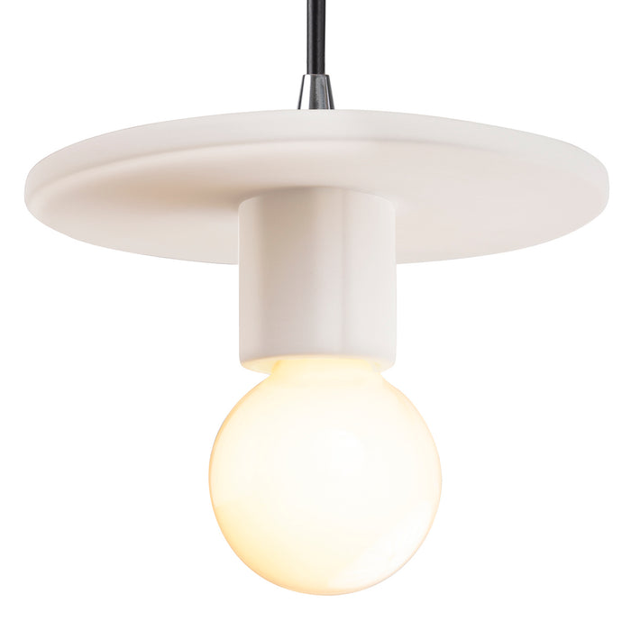 Justice Designs - CER-6320-MAT-CROM-BKCD - One Light Pendant - Radiance - Matte White