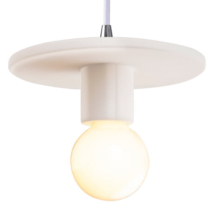 Justice Designs - CER-6320-MAT-CROM-WTCD - One Light Pendant - Radiance - Matte White