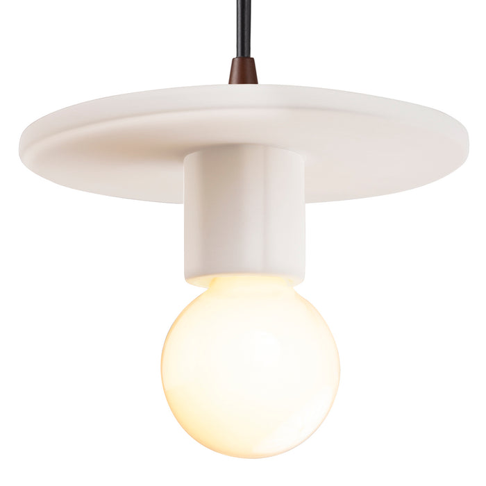 Justice Designs - CER-6320-MAT-DBRZ-BKCD - One Light Pendant - Radiance - Matte White