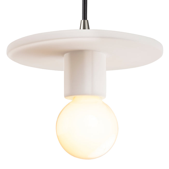 Justice Designs - CER-6320-MAT-NCKL-BKCD - One Light Pendant - Radiance - Matte White