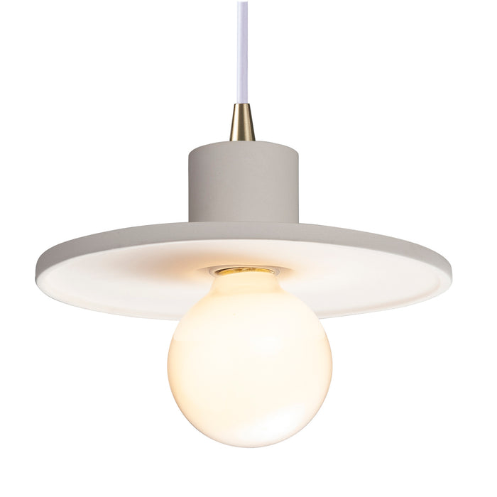 Justice Designs - CER-6325-BIS-ABRS-WTCD - One Light Pendant - Radiance - Bisque