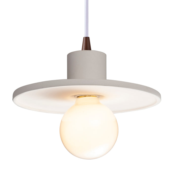 Justice Designs - CER-6325-BIS-DBRZ-WTCD - One Light Pendant - Radiance - Bisque