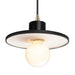 Justice Designs - CER-6325-BKMT-ABRS-BKCD - One Light Pendant - Radiance - Gloss Black with Matte White