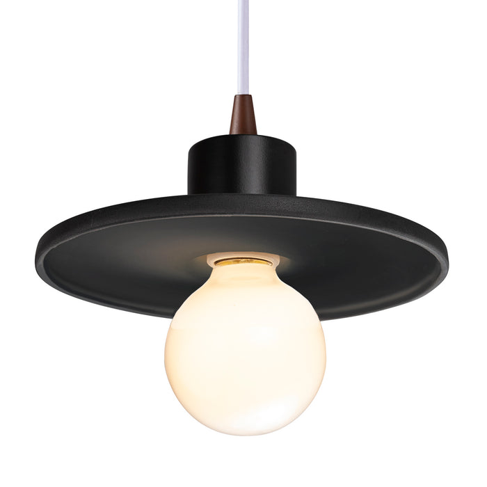 Justice Designs - CER-6325-CRB-DBRZ-WTCD - One Light Pendant - Radiance - Carbon - Matte Black