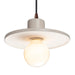 Justice Designs - CER-6325-MAT-DBRZ-BKCD - One Light Pendant - Radiance - Matte White