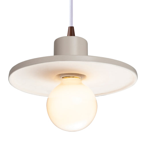 Justice Designs - CER-6325-MAT-DBRZ-WTCD - One Light Pendant - Radiance - Matte White