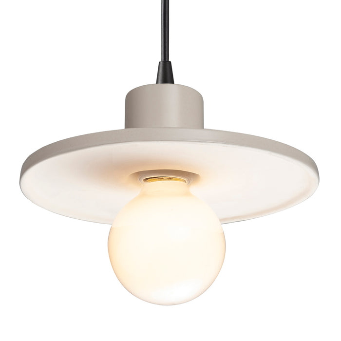 Justice Designs - CER-6325-MAT-MBLK-BKCD - One Light Pendant - Radiance - Matte White