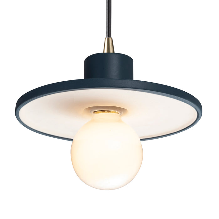 Justice Designs - CER-6325-MDMT-ABRS-BKCD - One Light Pendant - Radiance - Midnight Sky with Matte White