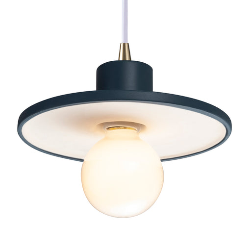 Justice Designs - CER-6325-MDMT-ABRS-WTCD - One Light Pendant - Radiance - Midnight Sky with Matte White